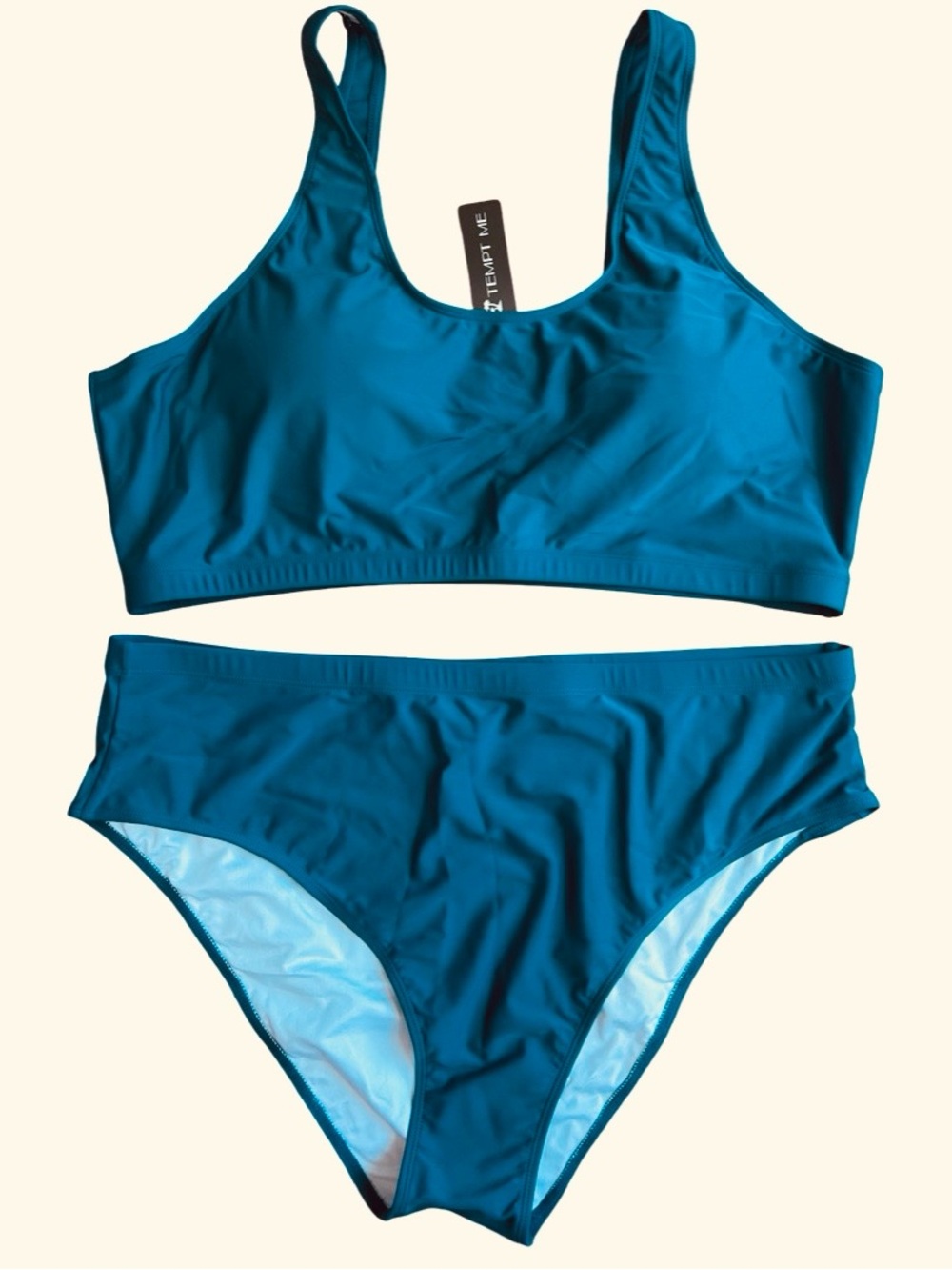 NEW NWT Tempt Me Turquoise Teal Womens Bikini Two Piece Swim Suit SZ 22W